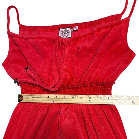 Vintage Juicy Couture Terry Cloth Dress Red, Authentic Y2K, Made in USA, Size L - Picture 5 of 11